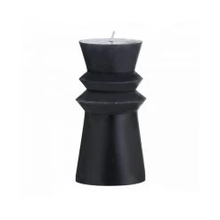 Amalfi Totem Unscented Candle - Black (15cm)