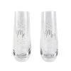 Urban Products Stemless Champagne Glass Set - Mr & Mrs Metallics