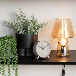 Karlsson Restocked Lofty Alarm Clock With Light - Grey