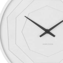 Karlsson Monochrome Layered Origami Wall Clock – White (30cm)