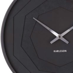 Karlsson Layered Origami Wall Clock – Black (30cm)