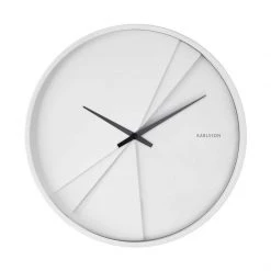 Karlsson Layered Lines Wall Clock – White (30cm) Monochrome