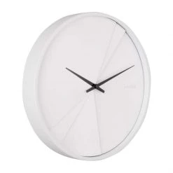 Karlsson Layered Lines Wall Clock – White (30cm) Monochrome