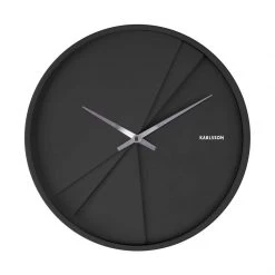 Karlsson Layered Lines Wall Clock – Black (30cm)