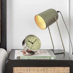 Karlsson Minimal Alarm Clock - Olive Green CLOCKS
