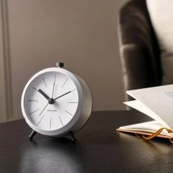 Karlsson Button Alarm Clock - White NEW ARRIVALS