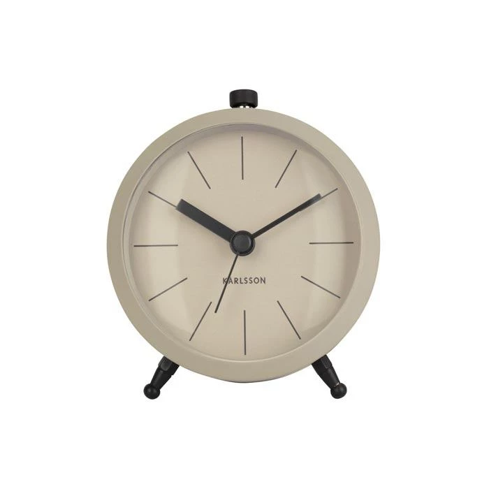 Karlsson NEW ARRIVALS Button Alarm Clock - Warm Grey