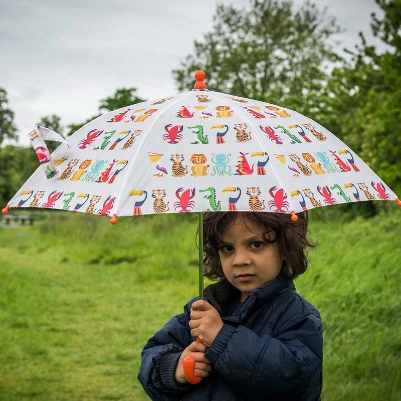 Rex London BOYS GIFTS Colourful Creatures Kids Umbrella