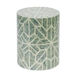 Banyan Home Cristo Capiz Shell Footstool / Side Table NEW ARRIVALS