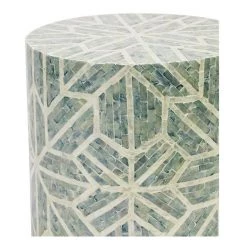 Banyan Home Cristo Capiz Shell Footstool / Side Table NEW ARRIVALS