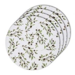 Davis & Waddell NEW ARRIVALS Sicily Olive Round Placemat Set (4pc)