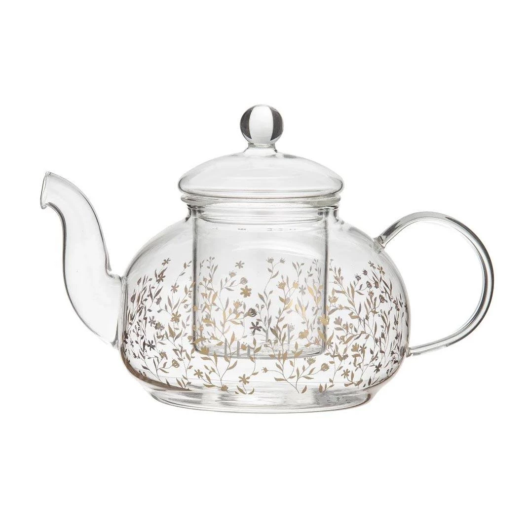 Leaf & Bean NEW ARRIVALS Wisteria Glass Teapot (800ml / 4 Cup)