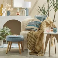 Emporium NEW ARRIVALS Otto Stool – Teal Blue