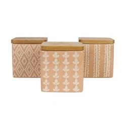 Ladelle Sanctuary Canister Set – Light Terracotta (3pc)