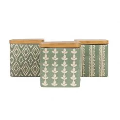 Ladelle Sanctuary Canister Set – Green (3pc)