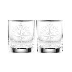 Ladelle Tempa Atticus Whisky Glass Set - Compass (2pk) NEW ARRIVALS