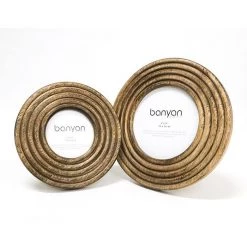 Banyan Home NEW ARRIVALS Sparrow Carved Round Photo Frame – 6x6”