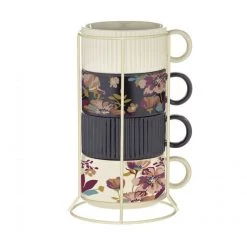 Amalfi Jardin Mug Set & Rack NEW ARRIVALS
