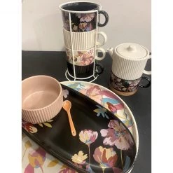 Amalfi Jardin Mug Set & Rack NEW ARRIVALS