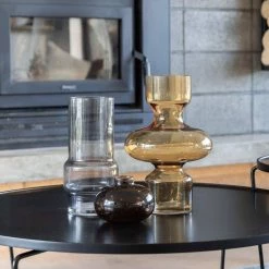 NED Collections NEW ARRIVALS Les Amber Glass Vase (30cm)