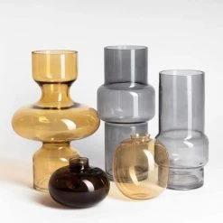NED Collections NEW ARRIVALS Les Amber Glass Vase (30cm)