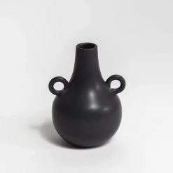 NED Collections Black Sven Vase (21cm)