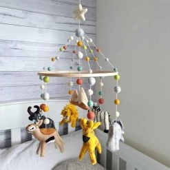 Tik Tak Handmade NZ Wool Baby Mobile - Savanna Animals NEW ARRIVALS