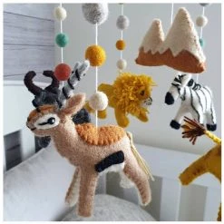 Tik Tak Handmade NZ Wool Baby Mobile - Savanna Animals NEW ARRIVALS