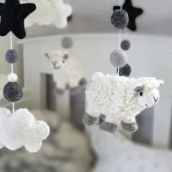 Tik Tak Handmade NZ Wool Baby Mobile - Sheep Dreams