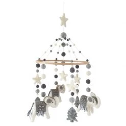 Tik Tak Handmade NZ Wool Baby Mobile - Grey Elephant NEW ARRIVALS