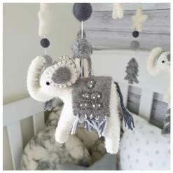 Tik Tak Handmade NZ Wool Baby Mobile - Grey Elephant NEW ARRIVALS