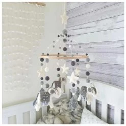Tik Tak Handmade NZ Wool Baby Mobile - Grey Elephant NEW ARRIVALS