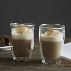 Leaf & Bean Double Wall Glass Set/2 (280ml) NEW ARRIVALS