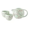 Leaf & Bean Oriental Teapot & Cup Set (3pc)