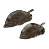 Amalfi Hoja Gunmetal Leaf Tray Set (2pc)