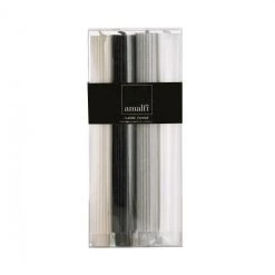 Amalfi Ribbed Unscented Dinner Candle Set - Soft Neutrals (25cm) NEW ARRIVALS