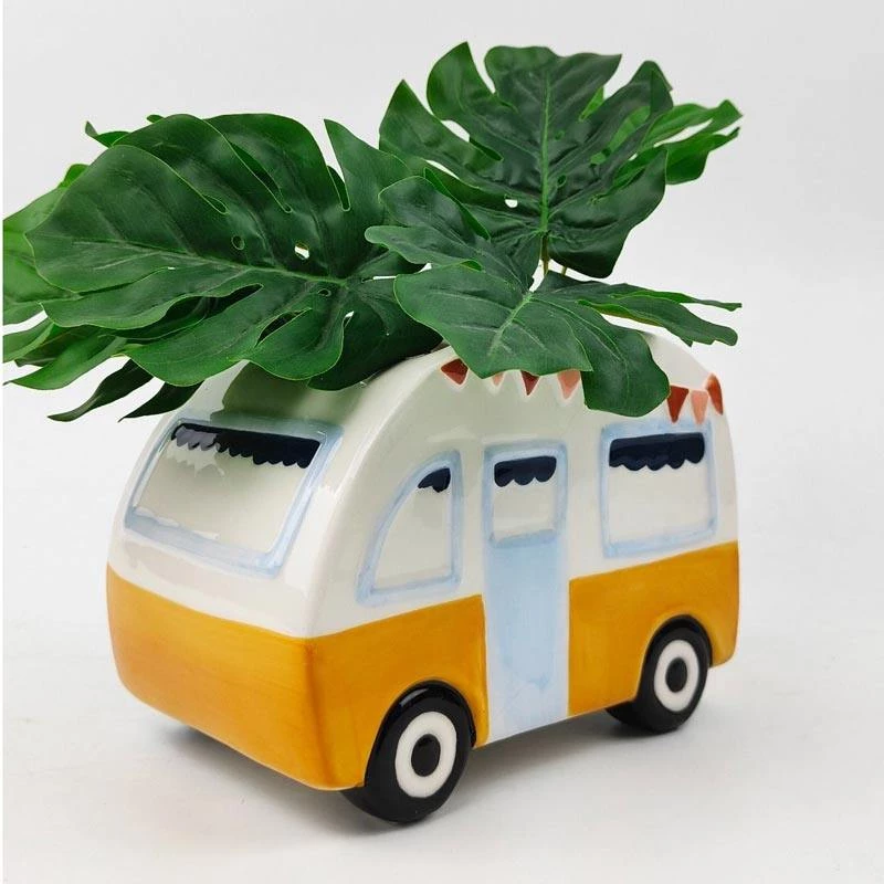 Urban Products Retro Yellow Caravan Planter