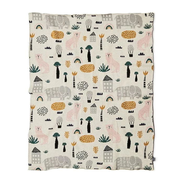 Di Lusso Living Asher Animals Baby Blanket