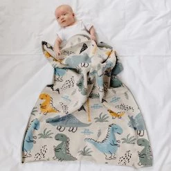Di Lusso Living NEW ARRIVALS Dino Dinosaur Baby Blanket