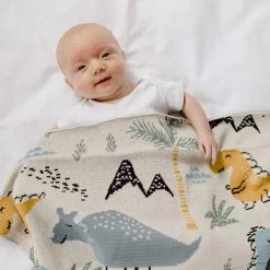 Di Lusso Living NEW ARRIVALS Dino Dinosaur Baby Blanket