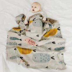 Di Lusso Living NEW ARRIVALS Felix Fish Baby Blanket