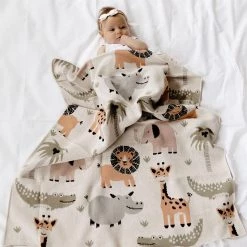 Di Lusso Living NEW ARRIVALS Jungle Safari Baby Blanket