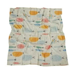 Di Lusso Living Felix Fish Baby Muslin Swaddle NEW ARRIVALS