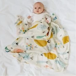 Di Lusso Living Felix Fish Baby Muslin Swaddle NEW ARRIVALS