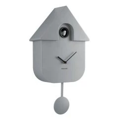 Karlsson Modern Cuckoo Wall Clock - Grey Restocked