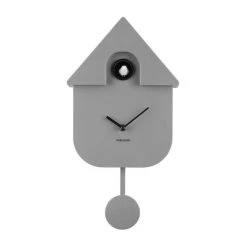 Karlsson Modern Cuckoo Wall Clock - Grey Restocked