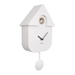 Karlsson Modern Cuckoo Wall Clock - White Restocked