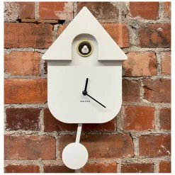 Karlsson Modern Cuckoo Wall Clock - White Restocked