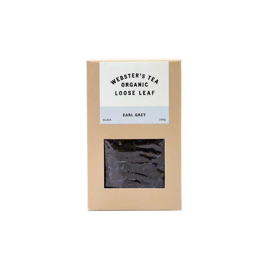 Webster's Tea Organic Loose Leaf Earl Grey Tea (100g)
