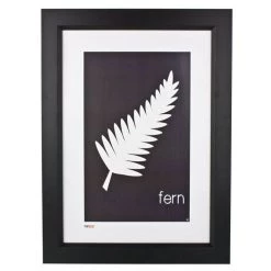 Pint Size Fern Print (A3) Black